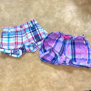 Lot of 2 Plaid Toddler Shorts